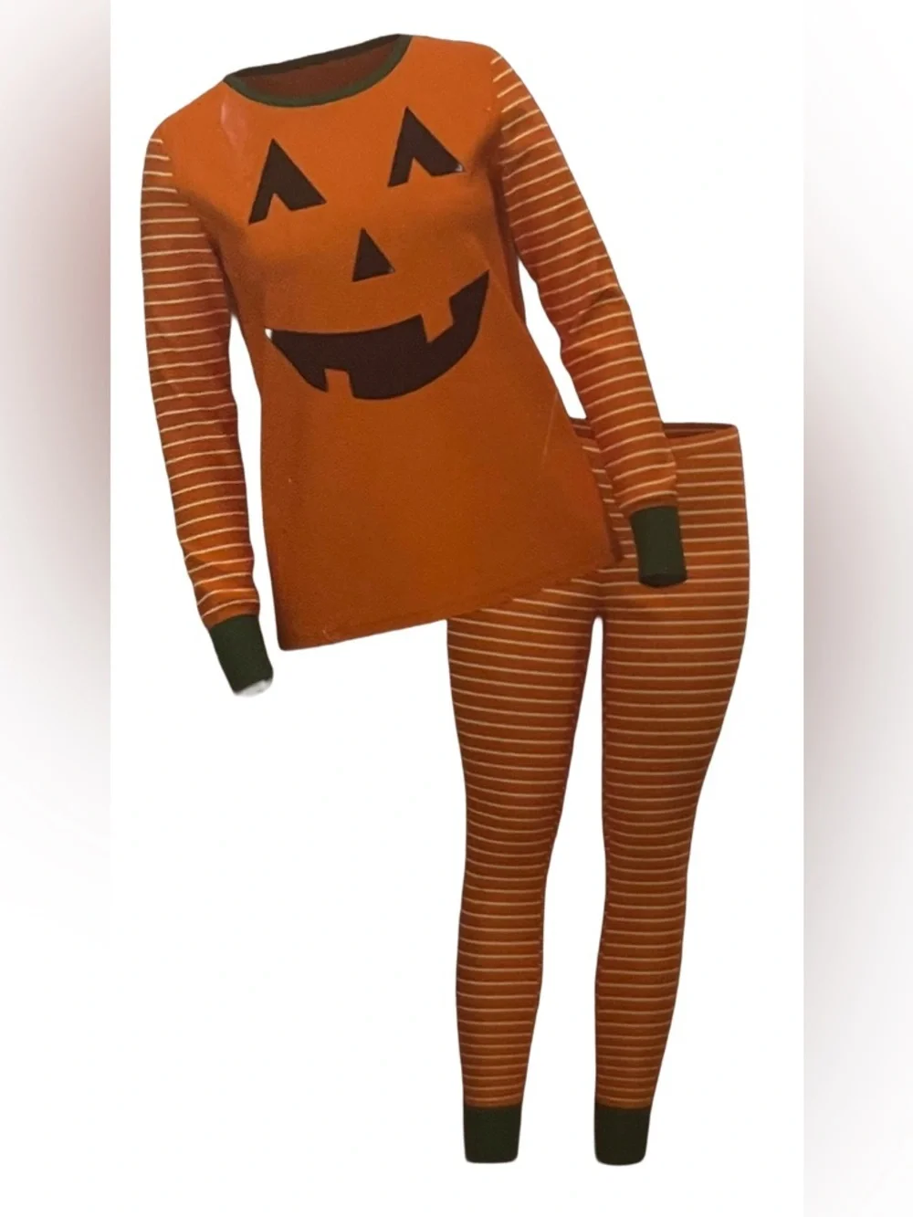 SLEEP IN! STRIPED PUMPKIN 2 PC PAJAMAS - ORANGE SIZE XXL (NEW WITH TAGS) A26